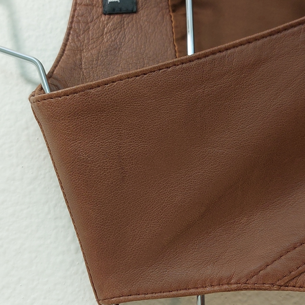 Vintage Louis Feraud Leather Vest - Picture 7 of 14